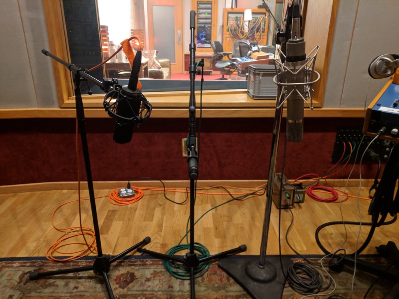 Microphones in tracking room